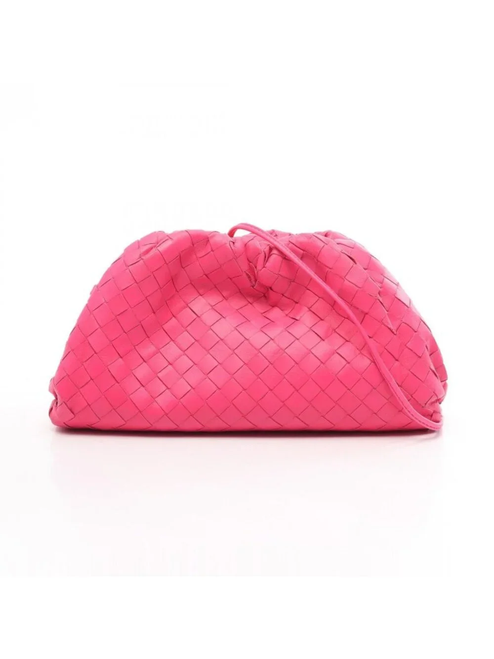 Bottega Veneta Shoulder Bag Mini the Pouch Pink Leather Intrecciato